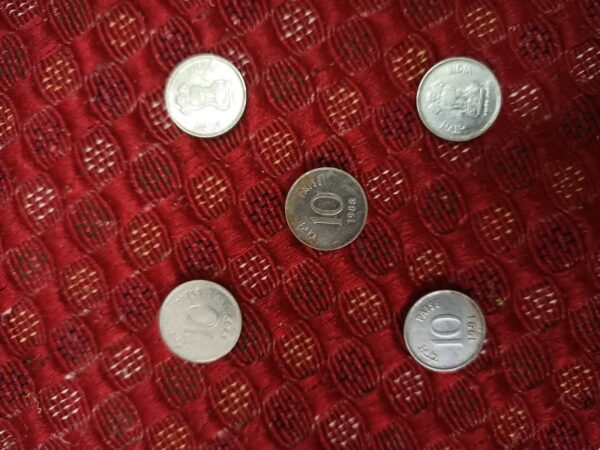 Used Book 5 Old Coins - 10 Paisa