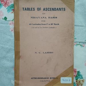 Used Book - Tables Of Ascendants on Nirayana Basis for All Latitudes From 0 to 60 degrees North