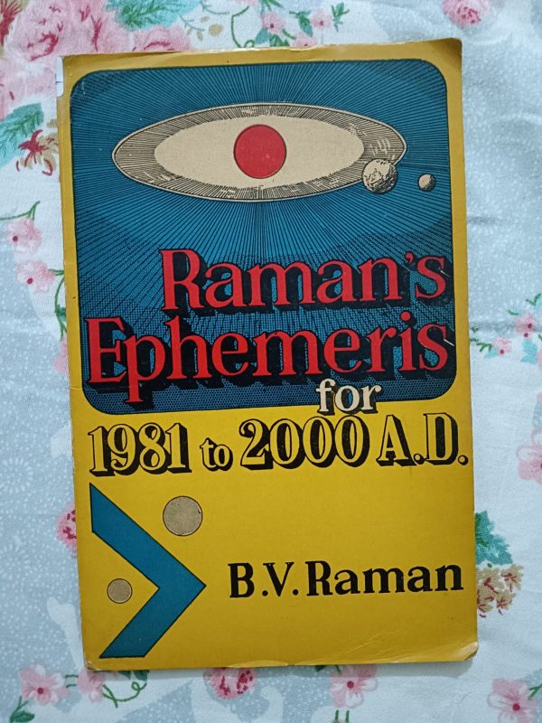 Used Book - Raman's Ephemeris for 1981 to 2000 AD - B.V. Raman