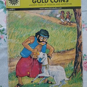 Second hand Book - A Bag of Gold Coins - Amar Chitra Katha - Ancient Tales of Wisdom And Adventure