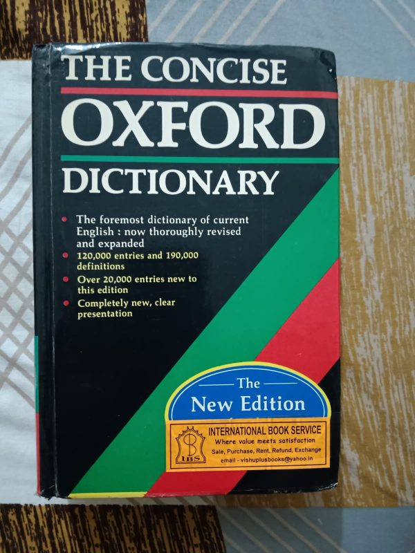 Used Book - The Concise OXFORD Dictionary - The Foremost Dictionary of Current English - 120000 Entries and 190000 Definitions - 1454 pages