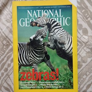 Second Hand Book - National Geographic - ZEBRAS - 21st Century Slaves - Winged Mummy of Ancient Peru - Saving Africa's Eden - Sleeping With the Fishes - IRAQ A Photographer's Diary - Wild In Portland OR