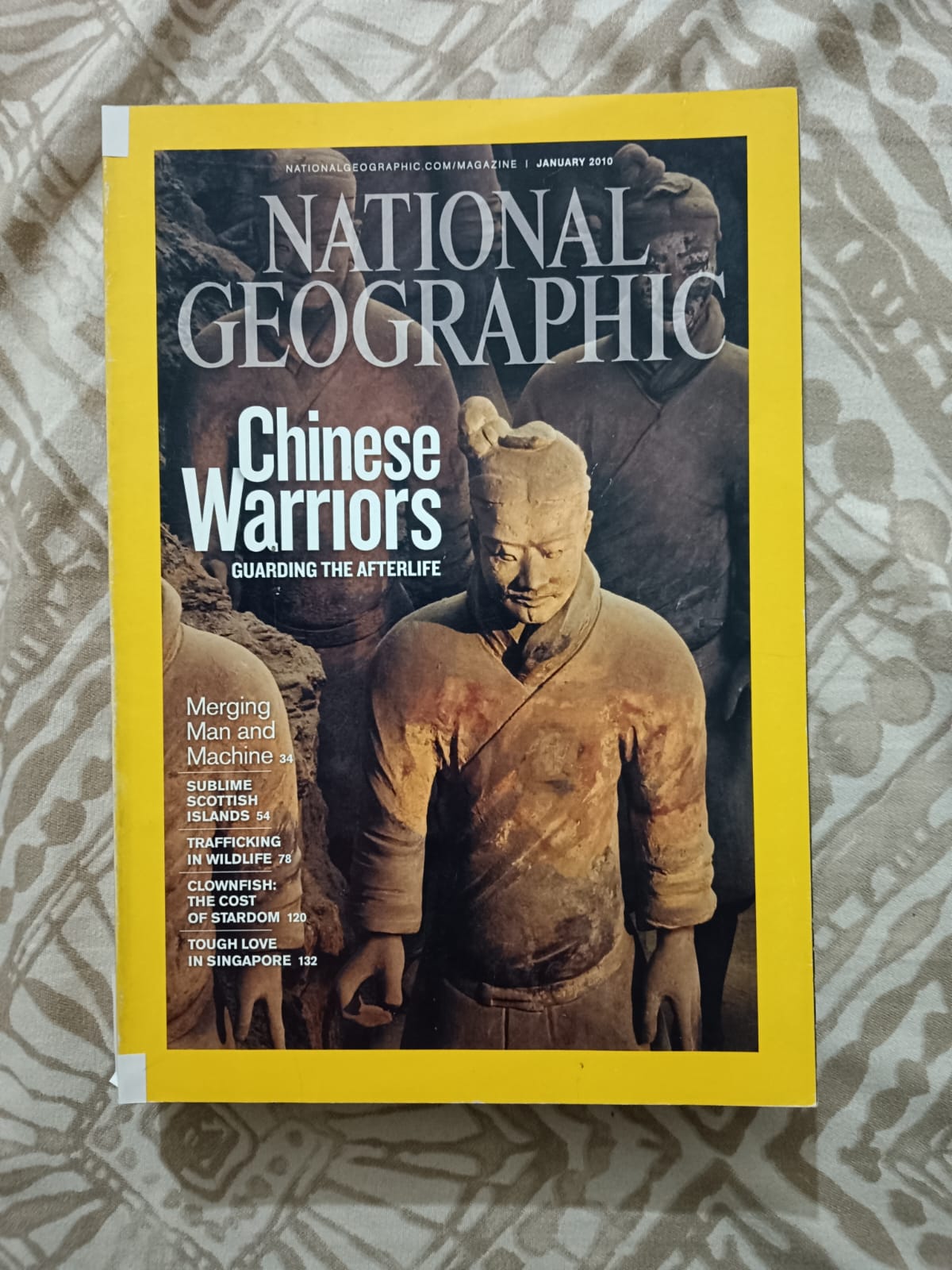 Second Hand Book - National Geographic - Chiness Warriors Guarding The Afterlife - Merging Man and Machine - Sublime Scottish Island - Trafficking In Wildlife - Clownfish, The Cost of Stardom - Tough Love in Singapore