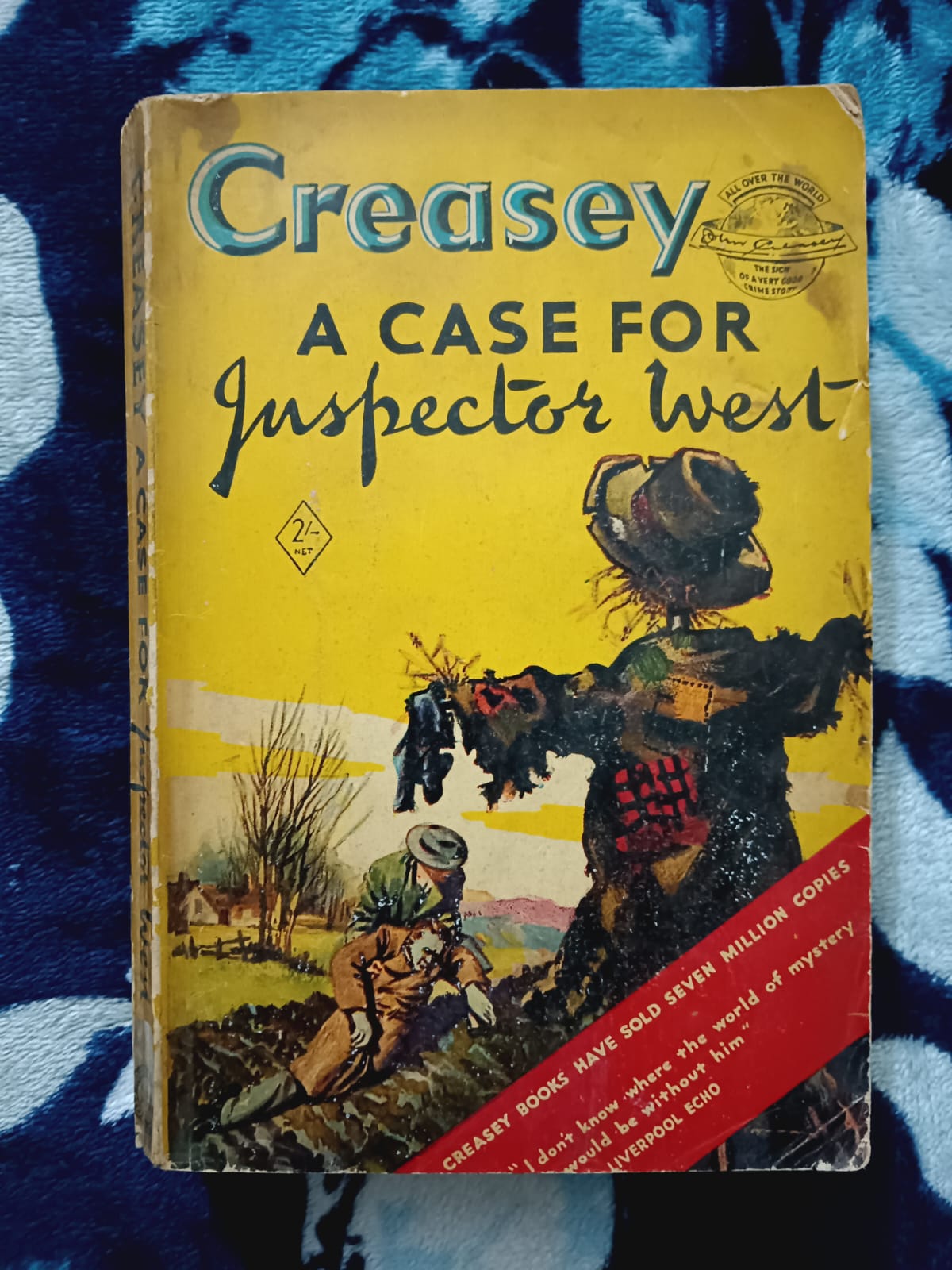 Second hand Book - JOHN CREASEY - A Case for Inspector West - Old Crime Collectible Edition of 1954