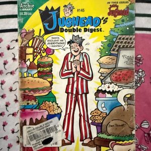 Second hand Book - JUGHEAD Double Digest - Jughead Double Digest is a masterclass in comic relief, perfectly capturing Riverdale’s favorite food-loving, crown-wearing cynic. Packed with double the classic mishaps, burger-craving escapades, and his brilliant, lazy-genius wit, it’s a delightfully lighthearted read. This pocket-sized treasure chest guarantees laugh-out-loud entertainment for comic fans of all generations.
