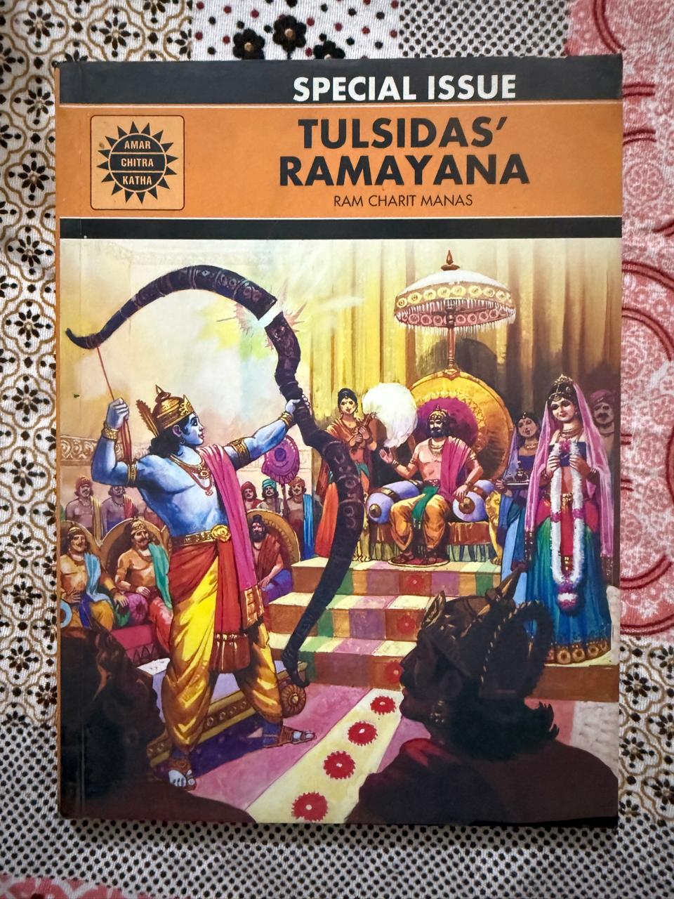 Second hand Book - Tulsidas Ramayana (5 in 1 Comic Set) - Amar Chitra Katha - Childhood Days or Ram - Ram in Exile - The Abduction of Sita - In Search of Sita - Ram The Victorious - This magnificent five-in-one set from Amar Chitra Katha beautifully brings Tulsidas’s epic to life for young readers. Through vibrant illustrations and engaging storytelling, it masterfully chronicles Ram's journey from childhood to ultimate victory. It is a timeless cultural treasure that teaches resilience, righteousness, and devotion in an unforgettable format.