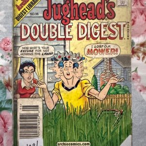 Second hand Book - Jughead's Double Digest Magazine - Jughead Double Digest is a masterclass in comic relief, perfectly capturing Riverdale’s favorite food-loving, crown-wearing cynic. Packed with double the classic mishaps, burger-craving escapades, and his brilliant, lazy-genius wit, it’s a delightfully lighthearted read. This pocket-sized treasure chest guarantees laugh-out-loud entertainment for comic fans of all generations.