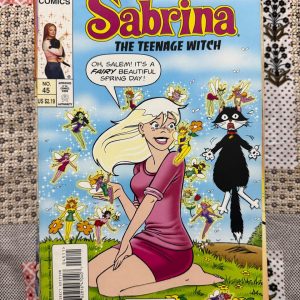 Used Book - This Sabrina the Teenage Witch Jumbo Size edition is a magical, spellbinding treat! Packed with supernatural mishaps, high school drama, and Salem’s iconic snark, it showcases the ultimate teenage witch at her finest. With nostalgic artwork and enchanting, feel-good stories, this massive collection delivers pure, timeless joy for Archie fans everywhere.
